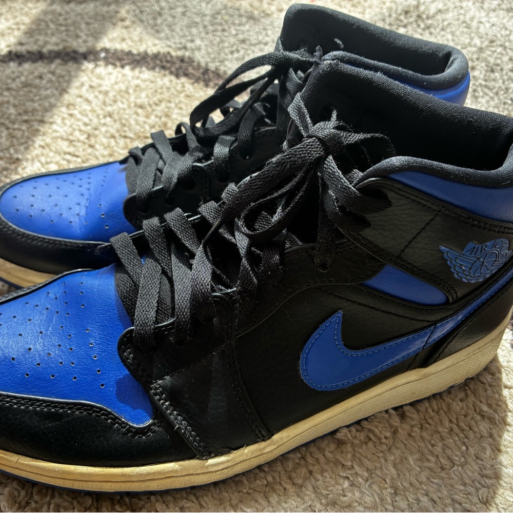 Nike Men's High-Top Sneakers in Black and Blue size 9